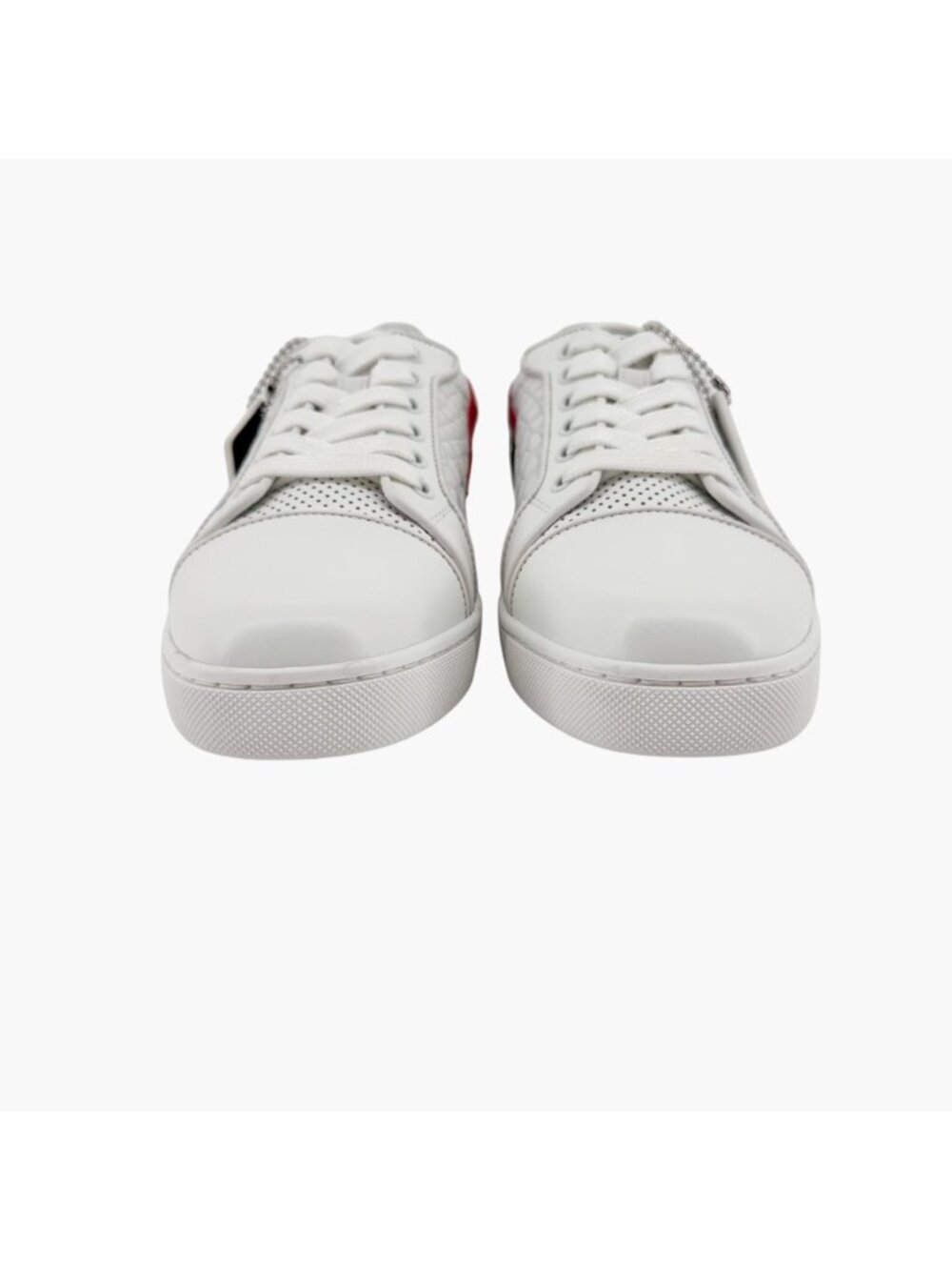 Christian Louboutin Vieira Limited Sneakers White Red Leather Size 37 US 7 Women - Picture 7 of 15